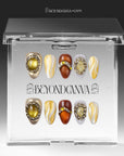 Citrine Wealth & Solar Vitality Handmade Press On Nails