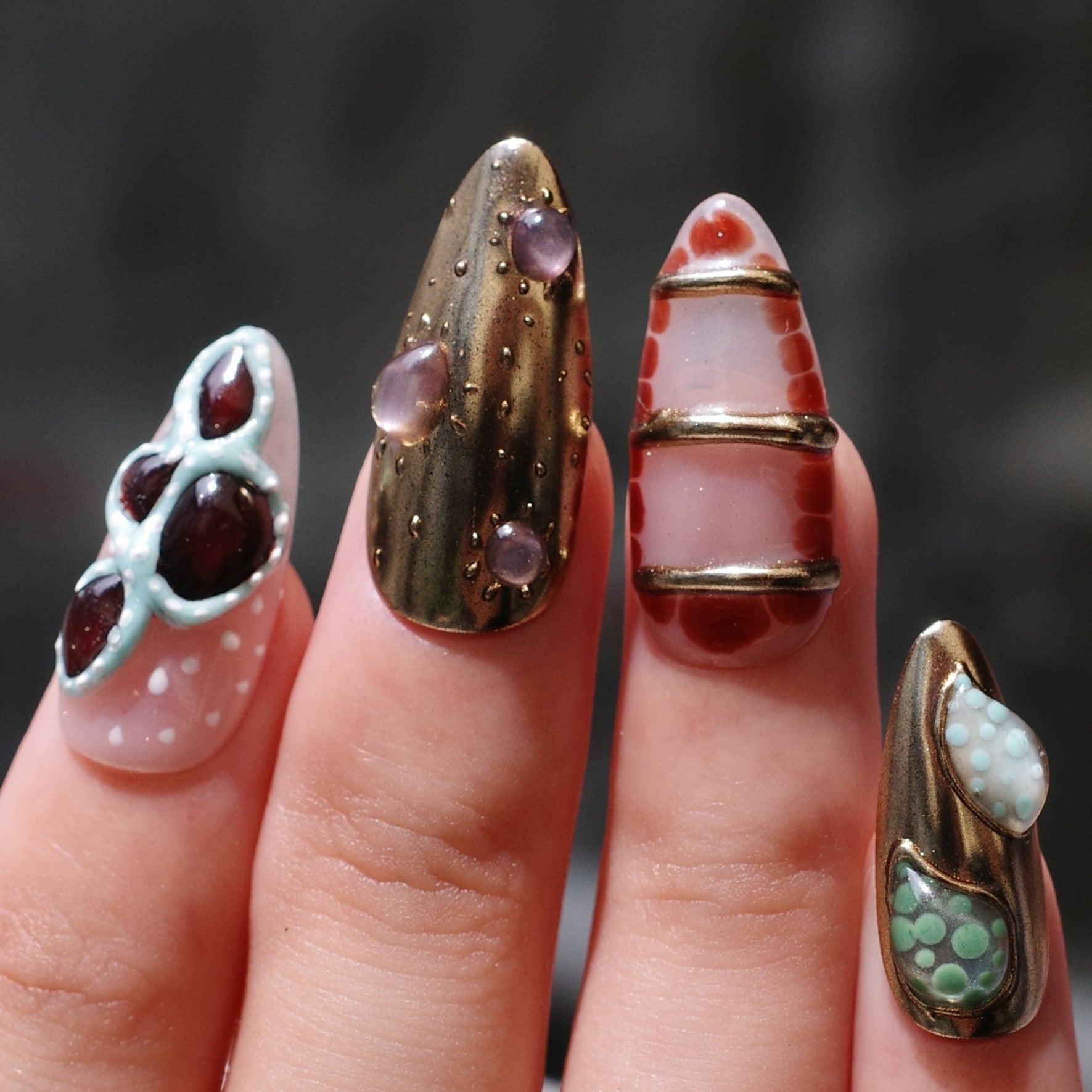 Cosmic Relic Handmade Press On Nails