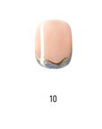 Wave French Short Oval Palette Handmade Press On Nails