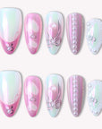 Ribbon Handmade Press On Nails