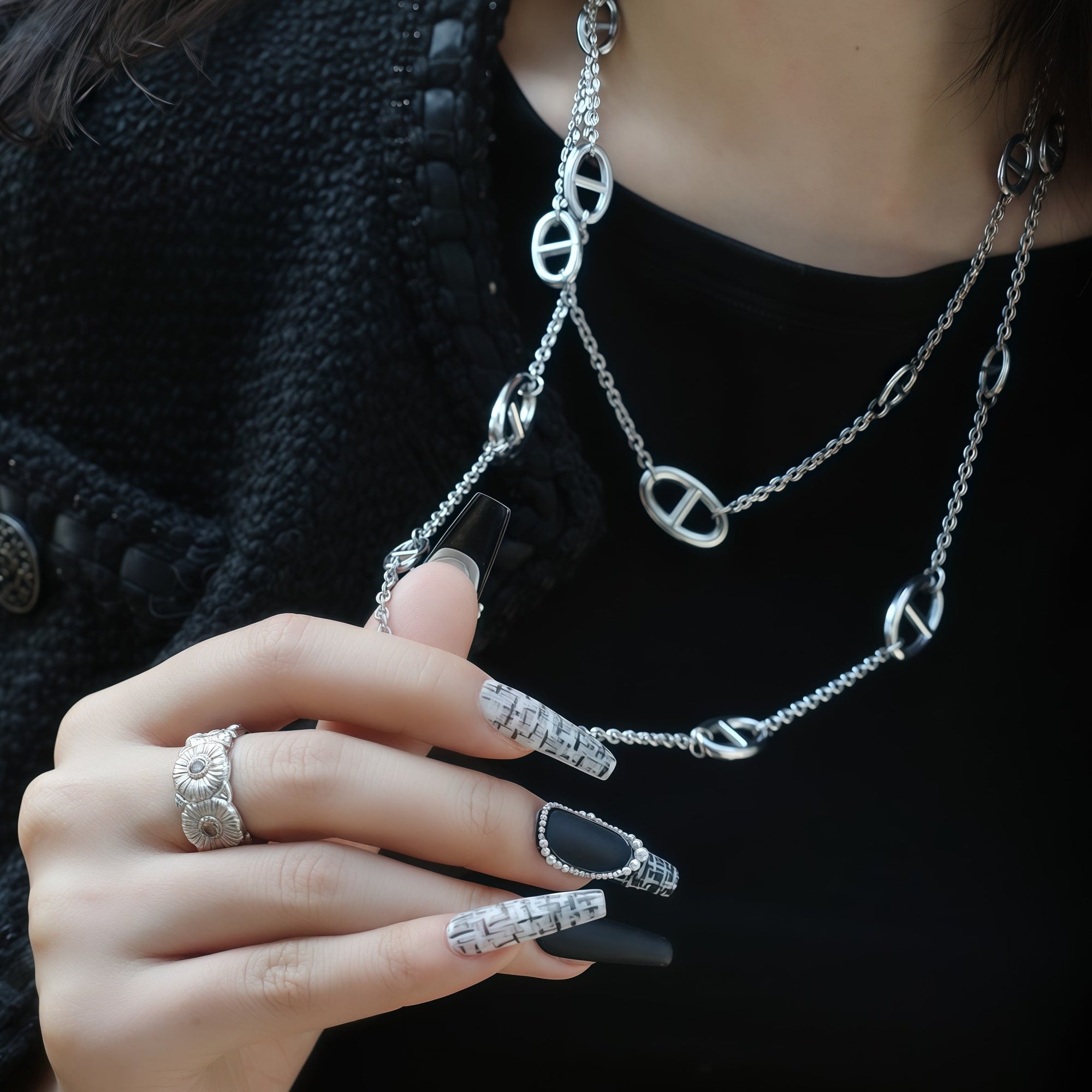 Lace & Pearls Handmade Press On Nails