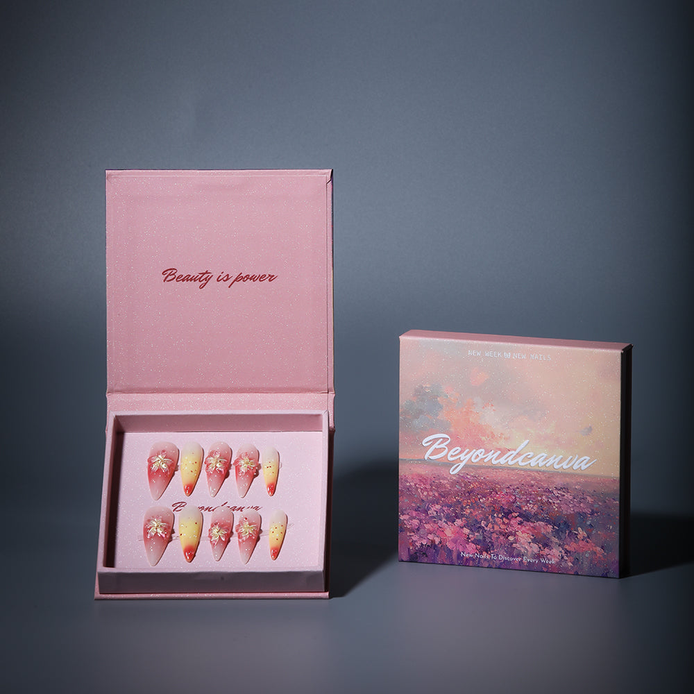 Blossom Elegance Handmade Press On Nails