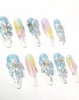 Serenity Bloom Handmade Press On Nails