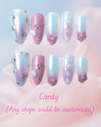 Pink Babies Handmade Press On Nails