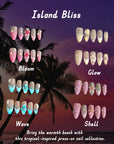 Island Bliss Handmade Press On Nails (Binder Included)
