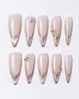 Champagne Handmade Press On Nails