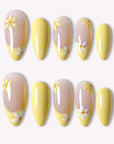 Lemon Bloom Handmade Press On Nails