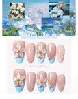 Eternal Bloom Handmade Press On Nails