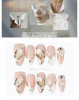 Blushing Wings Handmade Press On Nails