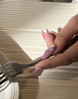 Rosé Veins Handmade Press On Nails
