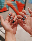 Midnight Bloom Handmade Press On Nails