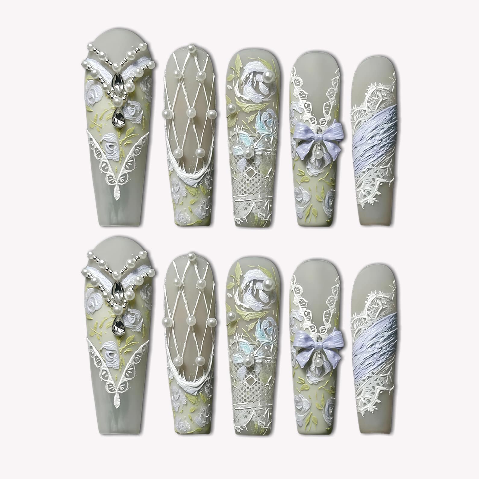 Dream of Versailles Handmade Press On Nails
