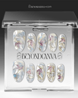 Crystal Leaves Handmade Press On Nails