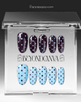 Choco Sky Dots Handmade Press On Nails