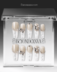 Rose Gold Whispers Handmade Press On Nails