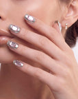 Pink Bijou Chrome Handmade Press On Nails