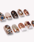 Obsidian Antique Handmade Press On Nails