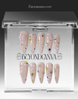 Water Drop Shimmer Handmade Press On Nails