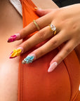 Tropical Bloom Handmade Press On Nails
