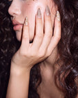 Chic Tweed Glam Handmade Press On Nails