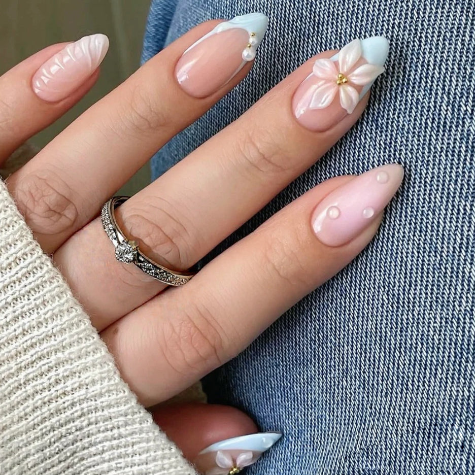 Eternal Bloom Handmade Press On Nails