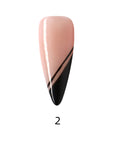 Side Bang French Extra Long Stelitto Palette Handmade Press On Nails