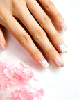 Dewy Blossom Sparkle Handmade Press On Nails