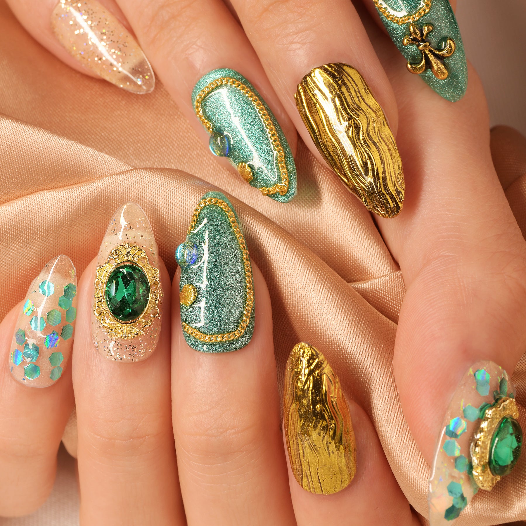 Stunning Nail Accents with Gemstone Magic
