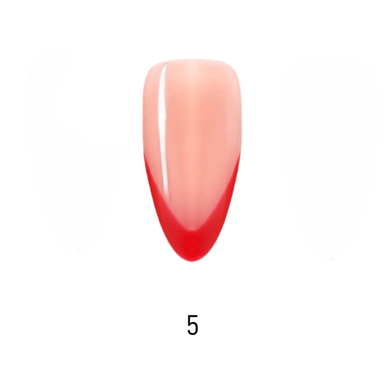 V Letter French Long Almond Palette Handmade Press On Nails