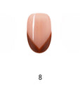 V Letter French Medium Oval Palette Handmade Press On Nails