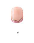Wave French Short Oval Palette Handmade Press On Nails