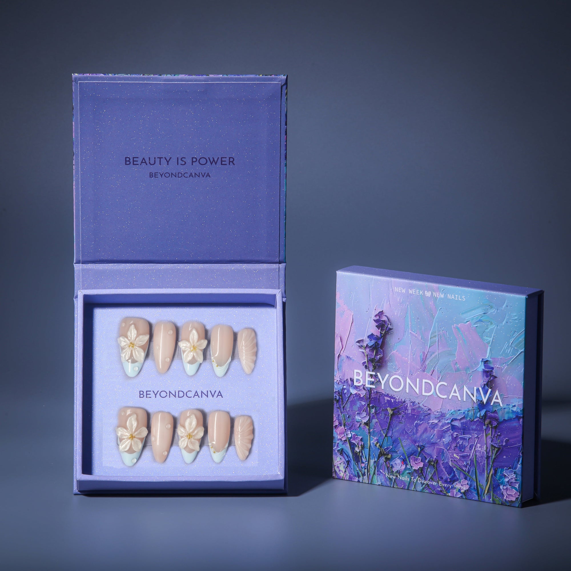 Eternal Bloom Handmade Press On Nails