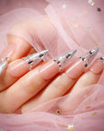 Frosted Starlight Handmade Press On Nails