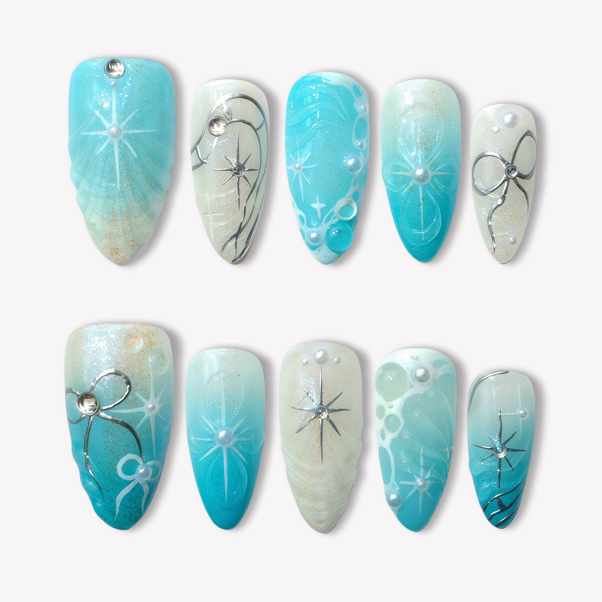 The Siren's Call Handmade Press On Nails