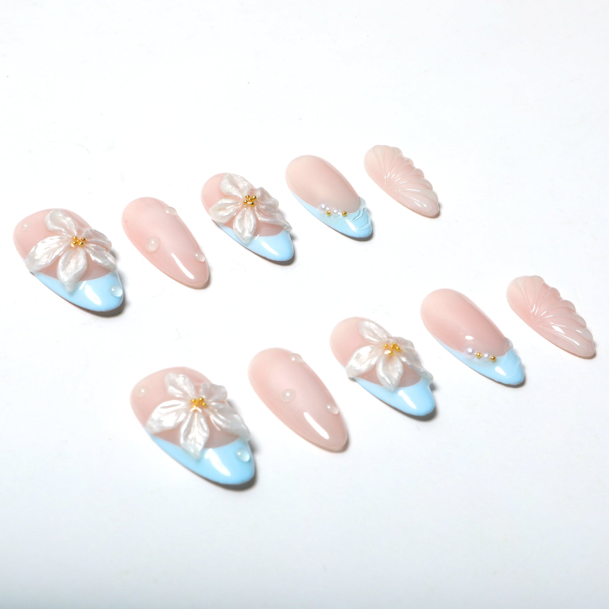 Eternal Bloom Handmade Press On Nails