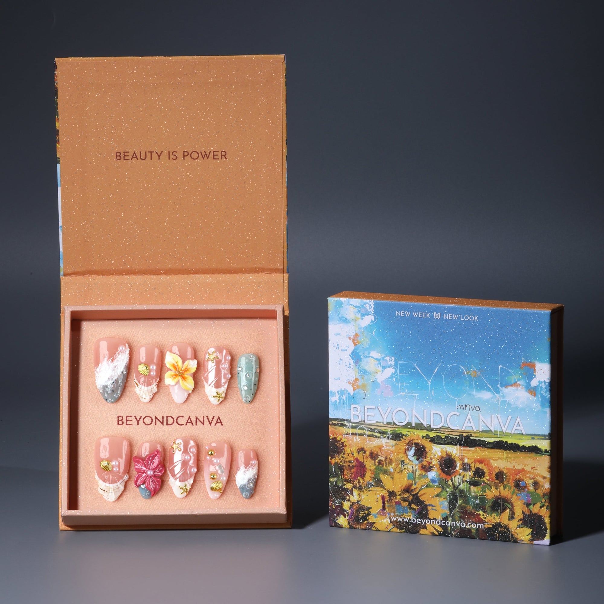 Sea Bloom Handmade Press On Nails