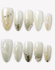 Winter's Whisper Handmade Press On Nails