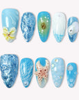 Ocean's Embrace Handmade Press On Nails
