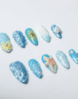 Ocean's Embrace Handmade Press On Nails