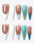 Waves of Aether Handmade Press On Nails