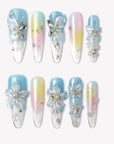 Serenity Bloom Handmade Press On Nails