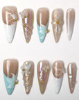 Ocean Breeze Handmade Press On Nails