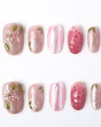 Strawberry Kiss Handmade Press On Nails