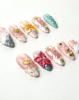 Sea Bloom Handmade Press On Nails