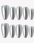 Silver Nails Handmade Press On Nails