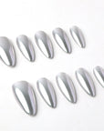 Silver Nails Handmade Press On Nails