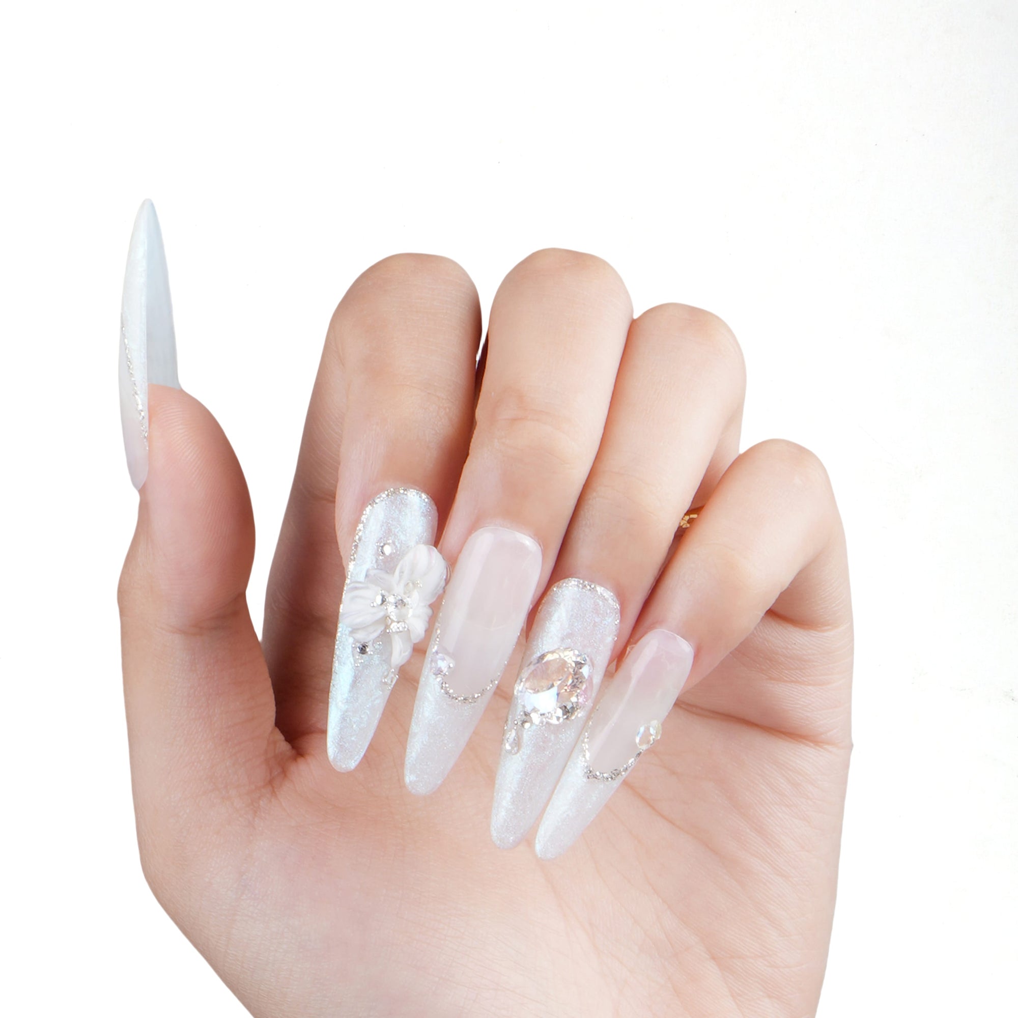 Crystal Handmade Press On Nails