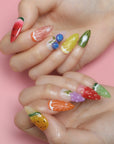 Fruit Platter Handmade Press On Nails