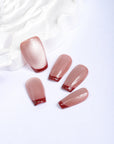 Velvet Red Elegance Handmade Press On Nails