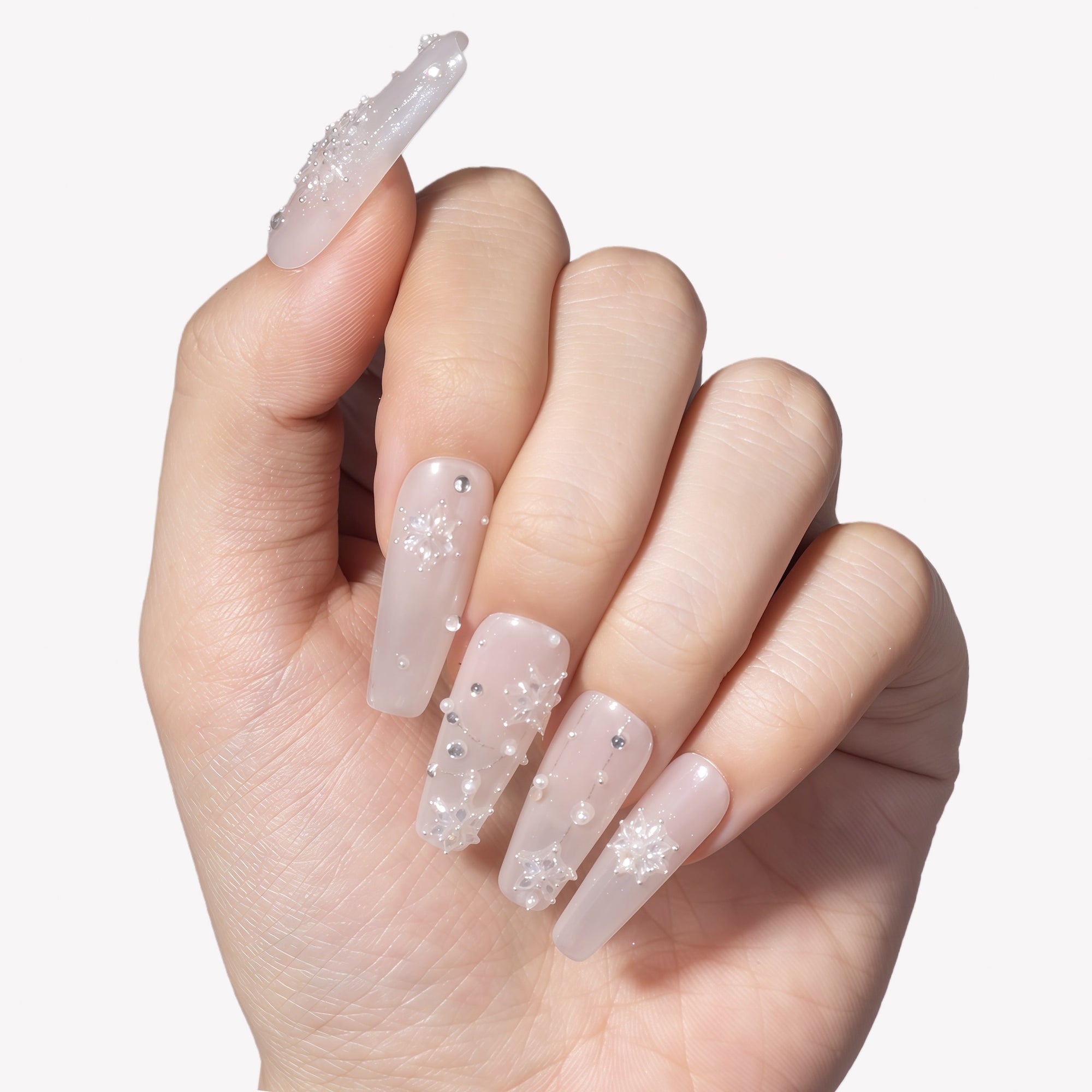 Snowfall Sonata Handmade Press On Nails